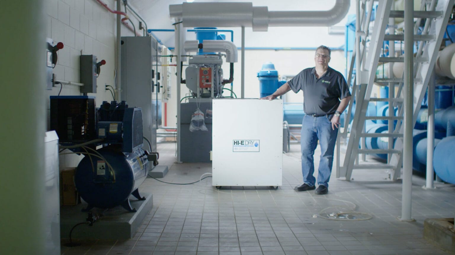 The Original Quest Hi-E Dry Dehumidifier, with Sales Director, Mike Carr