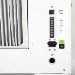 Close up image of the terminal control block on Quest 876 for wiring external controls.