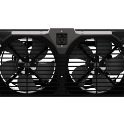 front view of the F10 dual-axial air mover from Quest. It looks like a box fan, but it is rectangular with side by side fans in one.