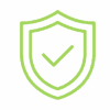 green shield with a check mark in the middle